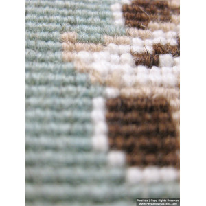 Medallion Design Wool & Cotton Naein Persian Rug  -  RN5005-Persian Handicrafts