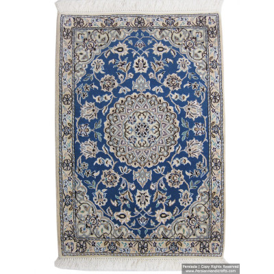 Medallion Design Wool & Cotton Naein Persian Rug  -  RN5006