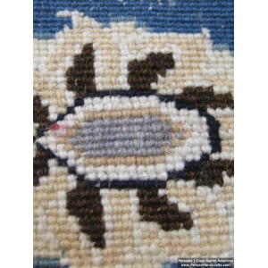 Medallion Design Wool & Cotton Naein Persian Rug  -  RN5006-Persian Handicrafts