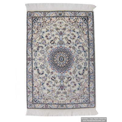 Medallion Design Wool & Cotton Naein Persian Rug  -  RN5010