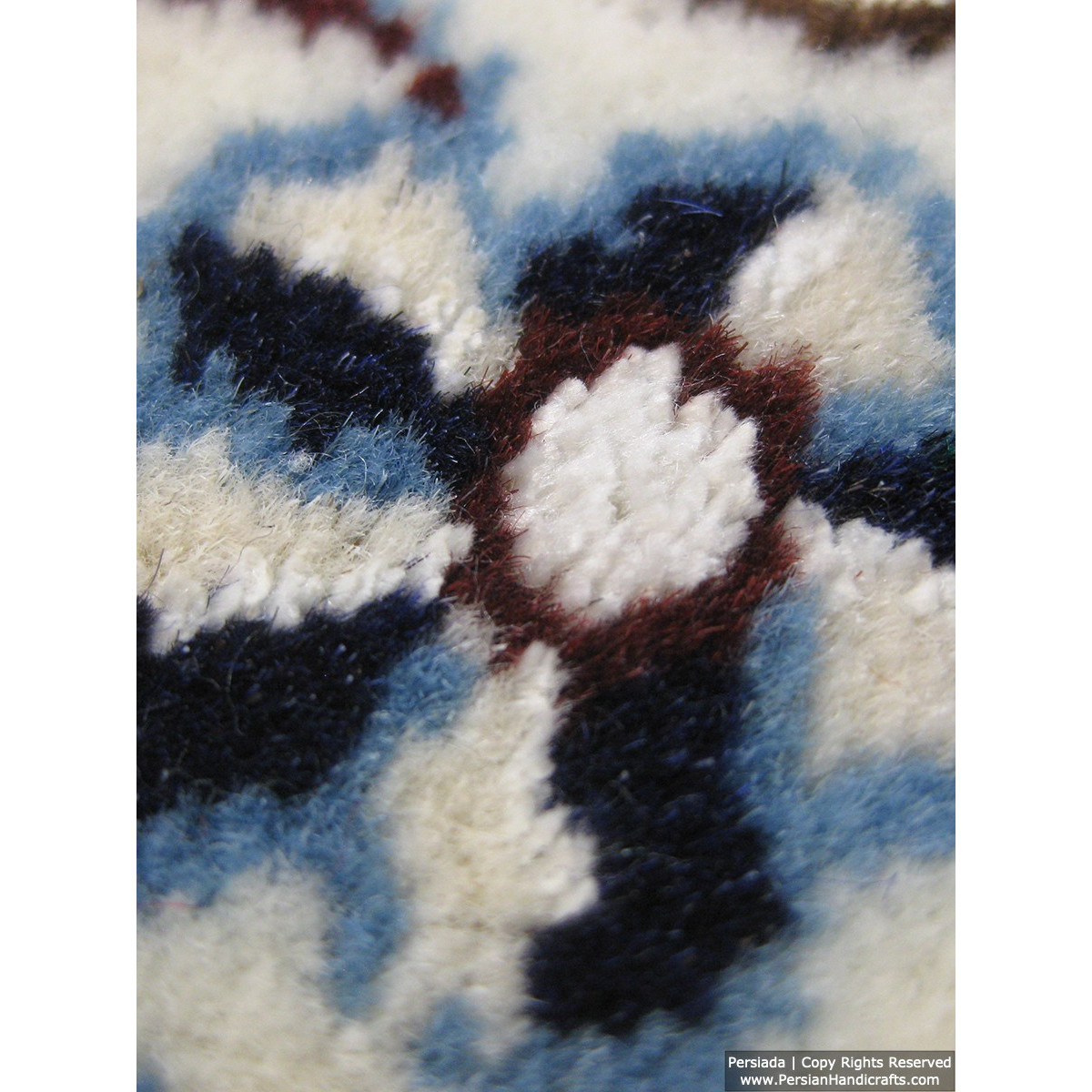 Medallion Design Wool & Cotton Naein Persian Rug  -  RN5011-Persian Handicrafts