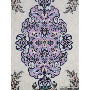 Medallion Design Wool & Cotton Naein Persian Rug  -  RN5012-Persian Handicrafts
