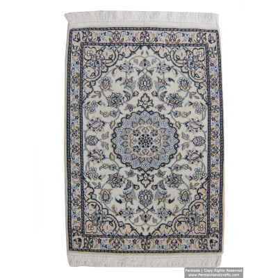 Medallion Design Wool & Cotton Naein Persian Rug  -  RN5013