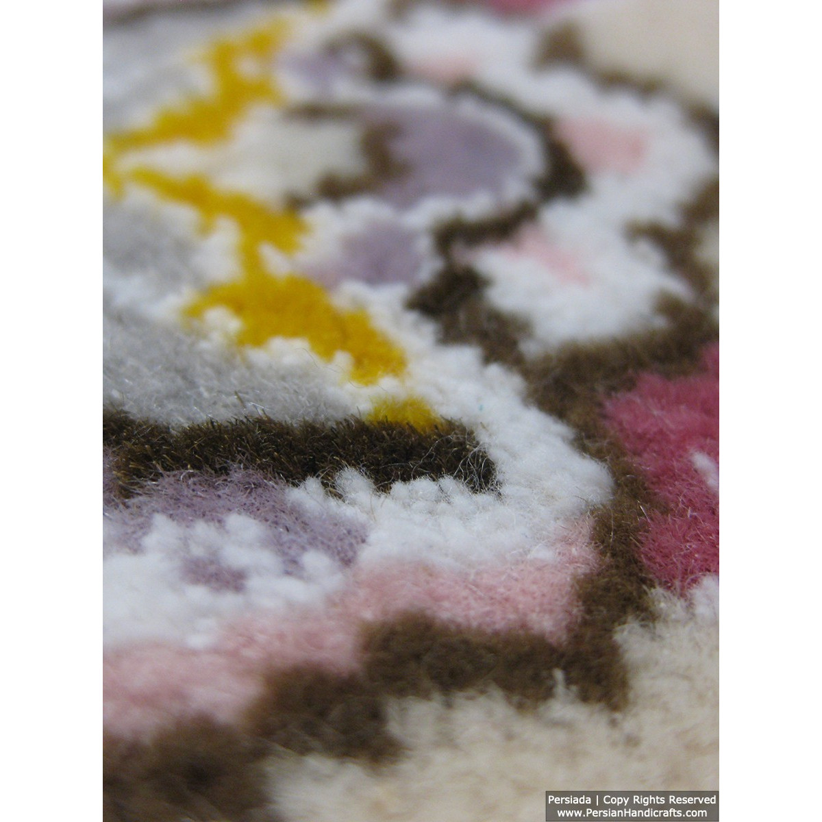 Medallion Design Wool & Cotton Naein Persian Rug  -  RN5014-Persian Handicrafts