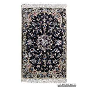 Medallion Design Wool & Cotton Naein Persian Rug  -  RN5015-Persian Handicrafts
