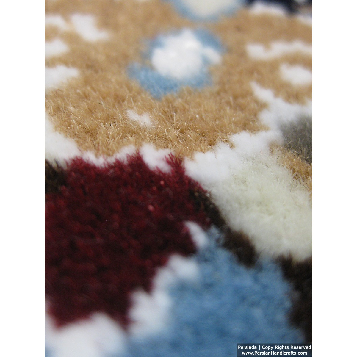 Medallion Design Wool & Cotton Naein Persian Rug  -  RN5015-Persian Handicrafts