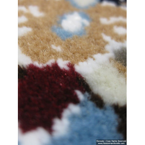 Medallion Design Wool & Cotton Naein Persian Rug  -  RN5015-Persian Handicrafts
