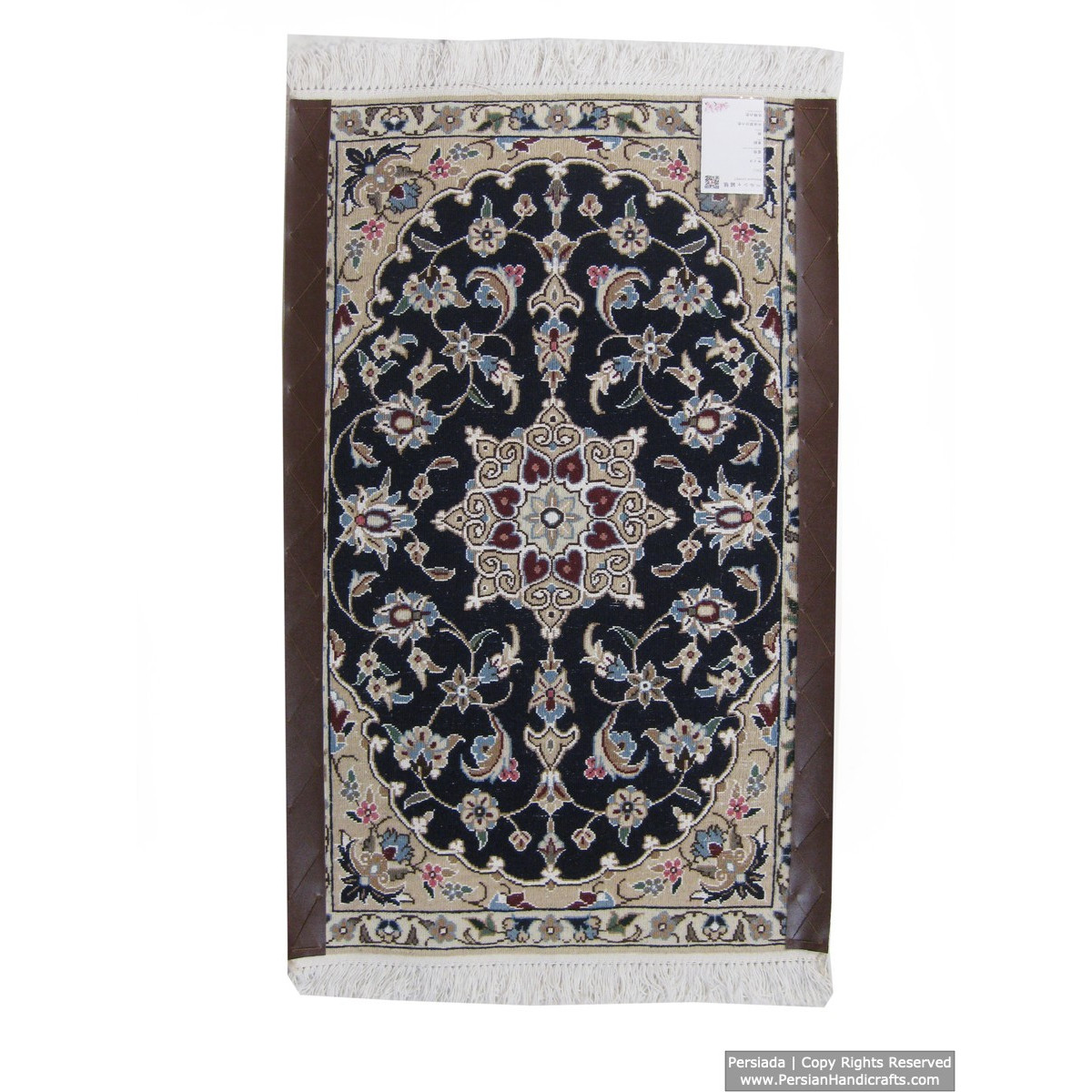 Medallion Design Wool & Cotton Naein Persian Rug  -  RN5015-Persian Handicrafts