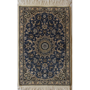 Nain Persian Wool & Silk Rug - PRN1007-Persian Handicrafts