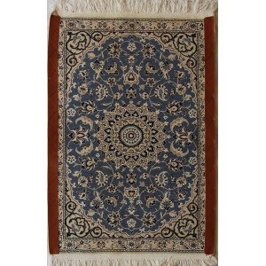 Nain Persian Wool & Silk Rug - PRN1007-Persian Handicrafts