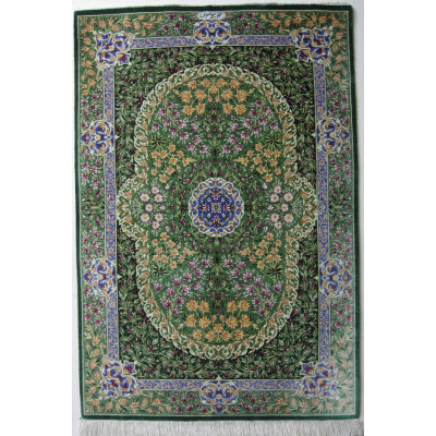 Premium Medallion Design Silk Qum Rug - RQ4053