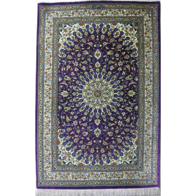 Premium Medallion Design Silk Qum Rug - RQ4058