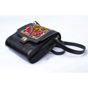 Shoulder / Messenger Handmade Leather Bag w Pateh | HPW102-Persian Handicrafts